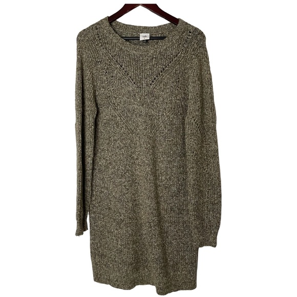 Cabi #4278 The Tunic Dress Fall 2022 Cozy Knit Artichoke Green Grey Dress Size M - Picture 4 of 16